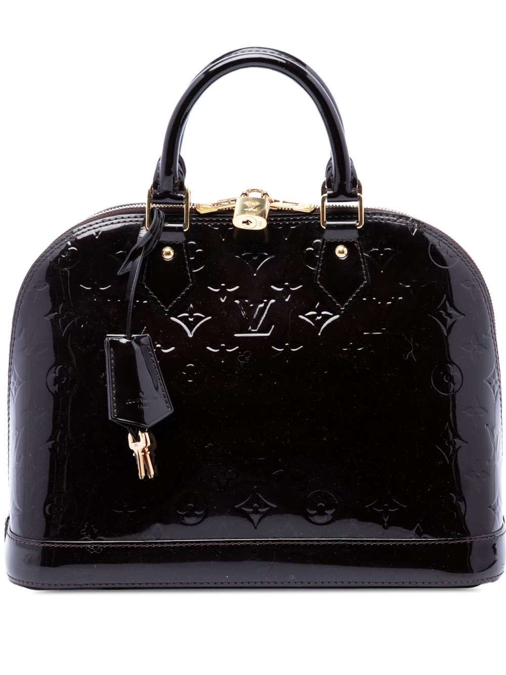 Louis Vuitton Monogram Vernis Alma PM Satchel - Amarante